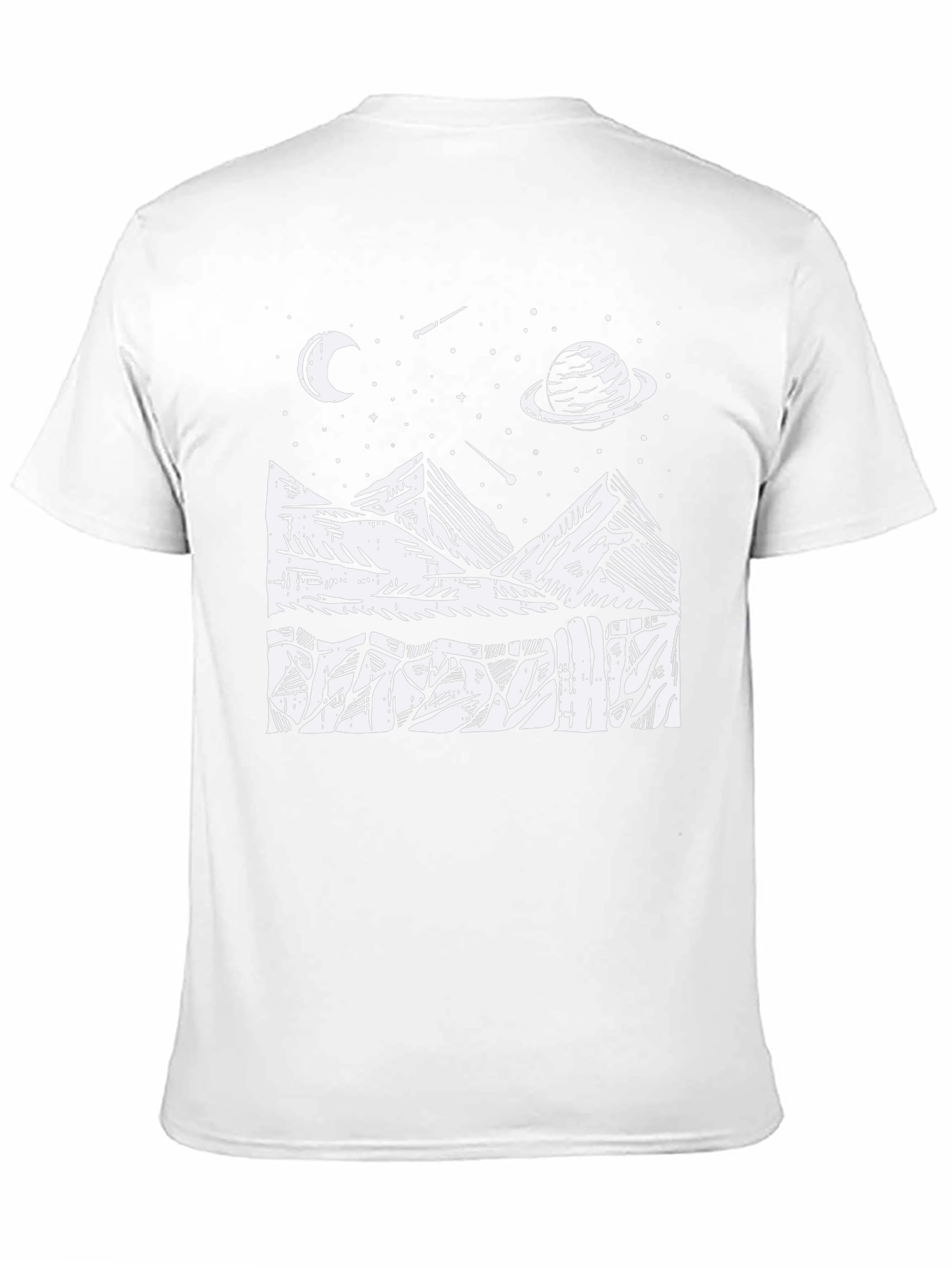 Cosmic Mountain Black Graphic Tee