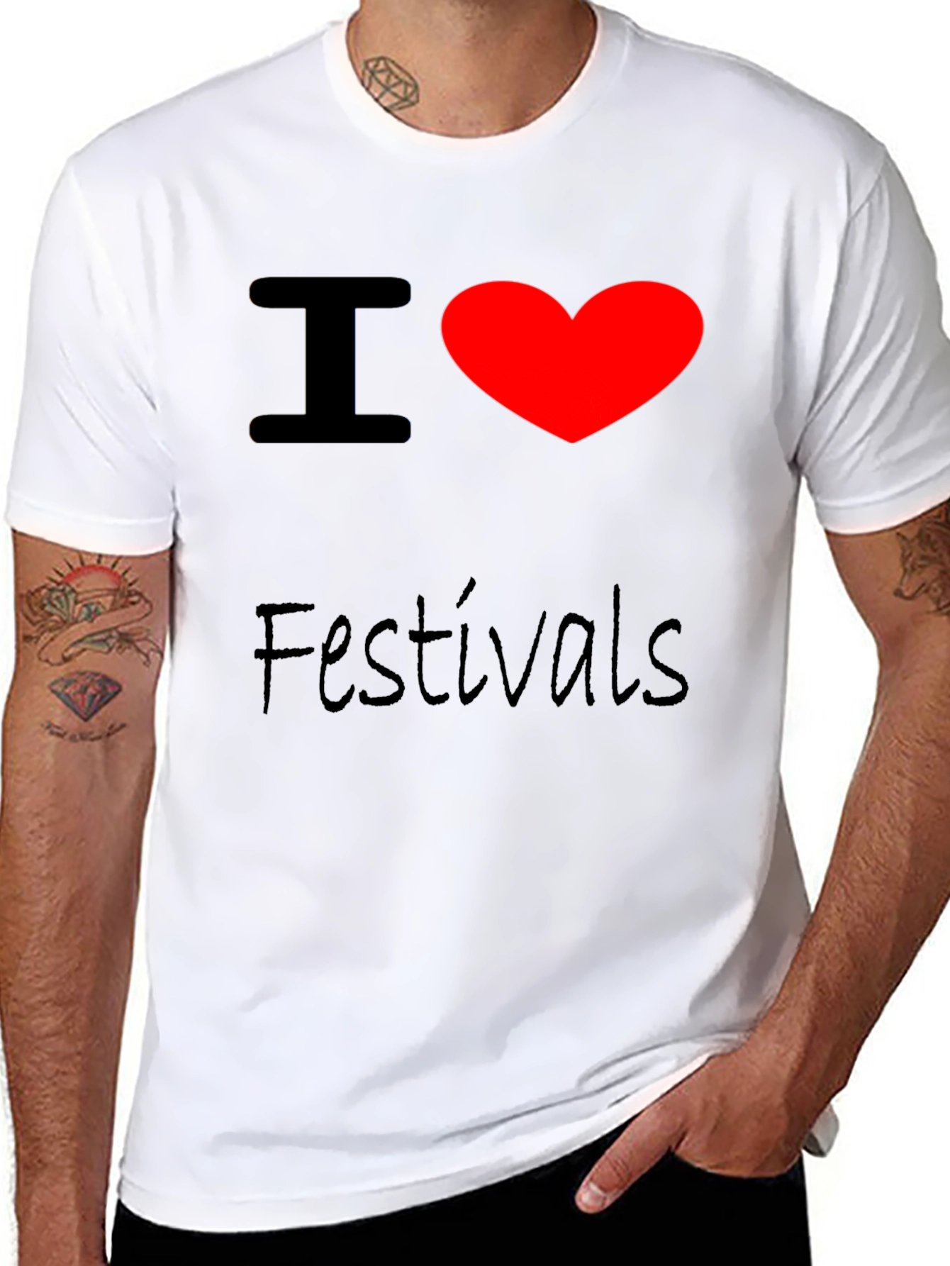 I Heart Festivals Black T-Shirt