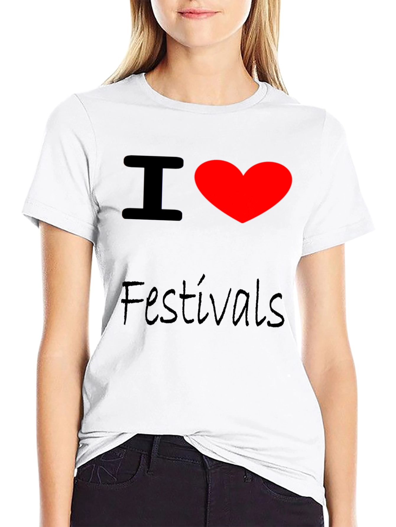 I Heart Festivals Black T-Shirt