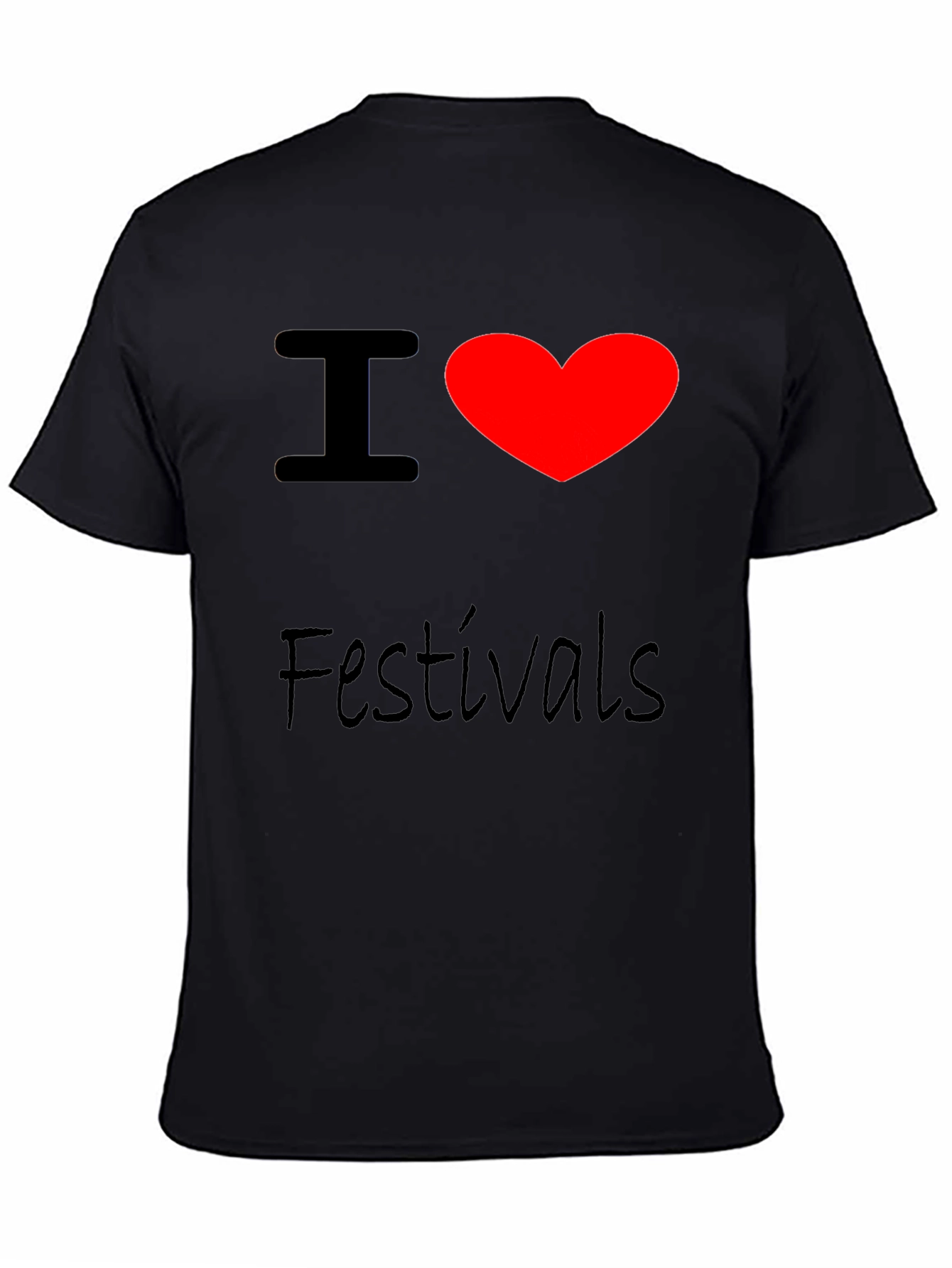 I Heart Festivals Black T-Shirt