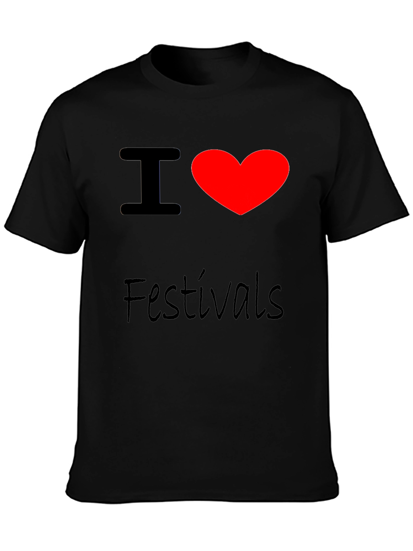 I Heart Festivals Black T-Shirt