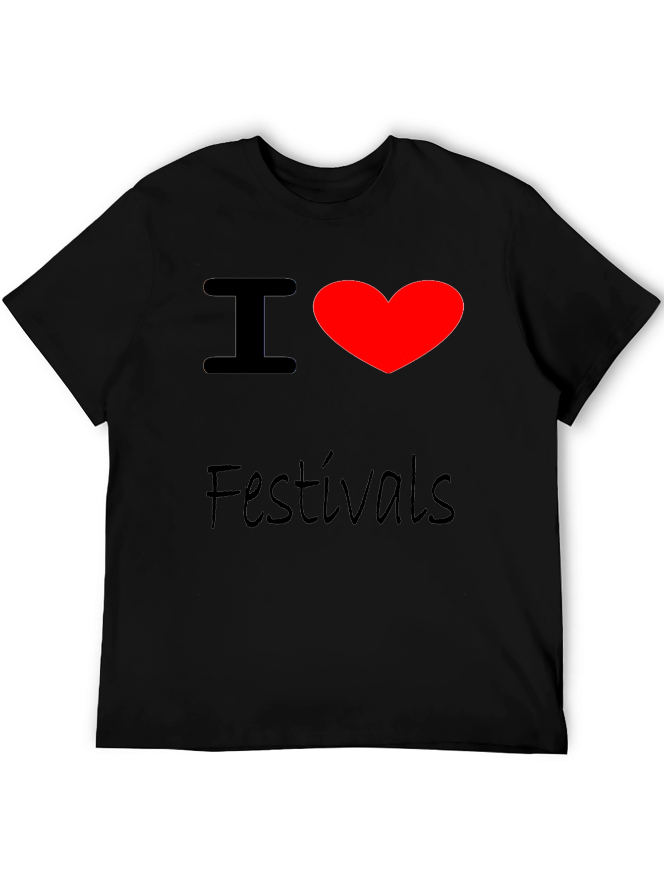 I Heart Festivals Black T-Shirt