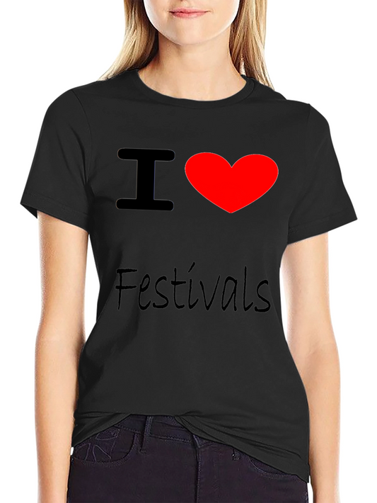 I Heart Festivals Black T-Shirt