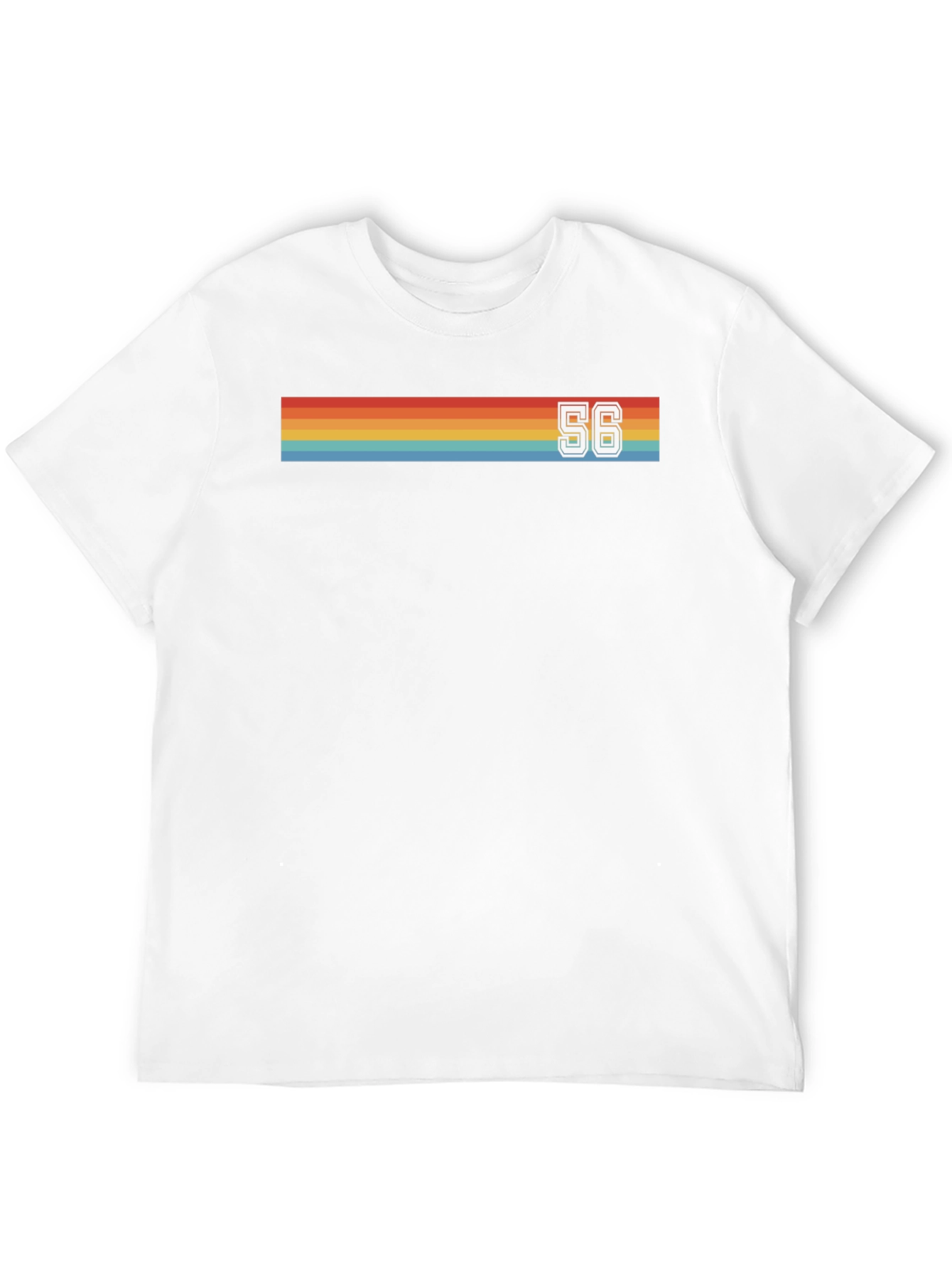 Retro Stripe Number 56 Graphic T-Shirt