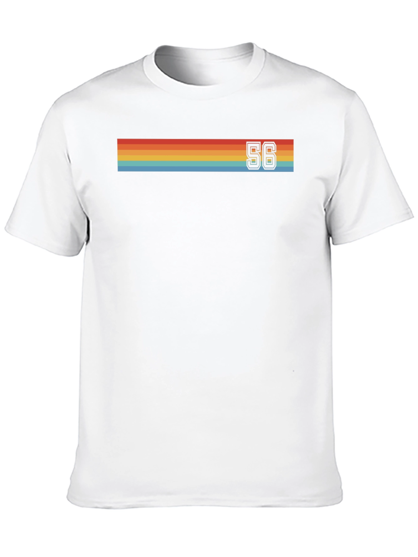Retro Stripe Number 56 Graphic T-Shirt
