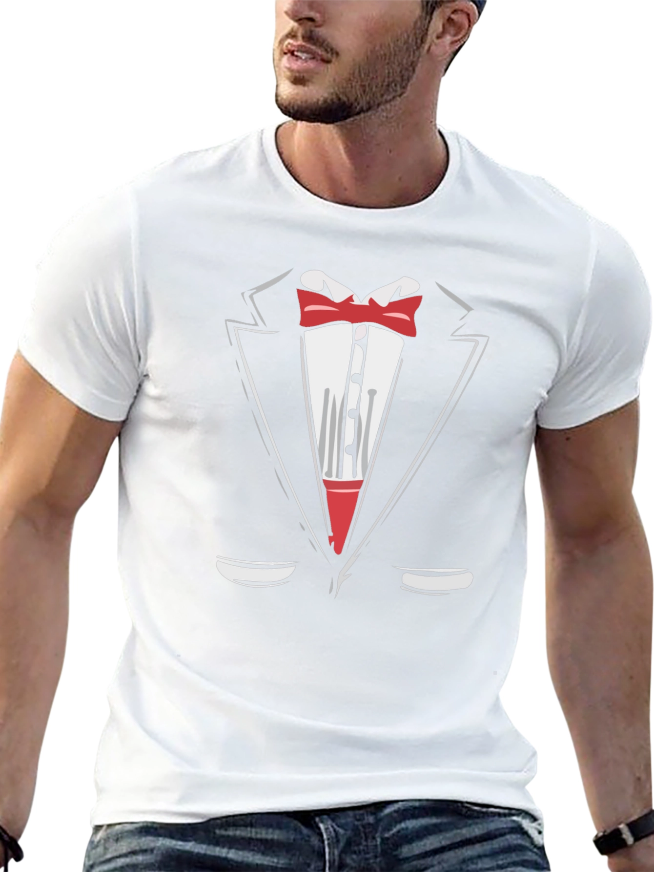 Tuxedo T-Shirt - Novelty Graphic Tee