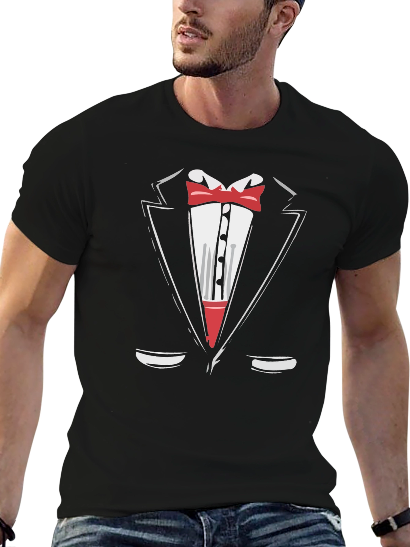 Tuxedo T-Shirt - Novelty Graphic Tee