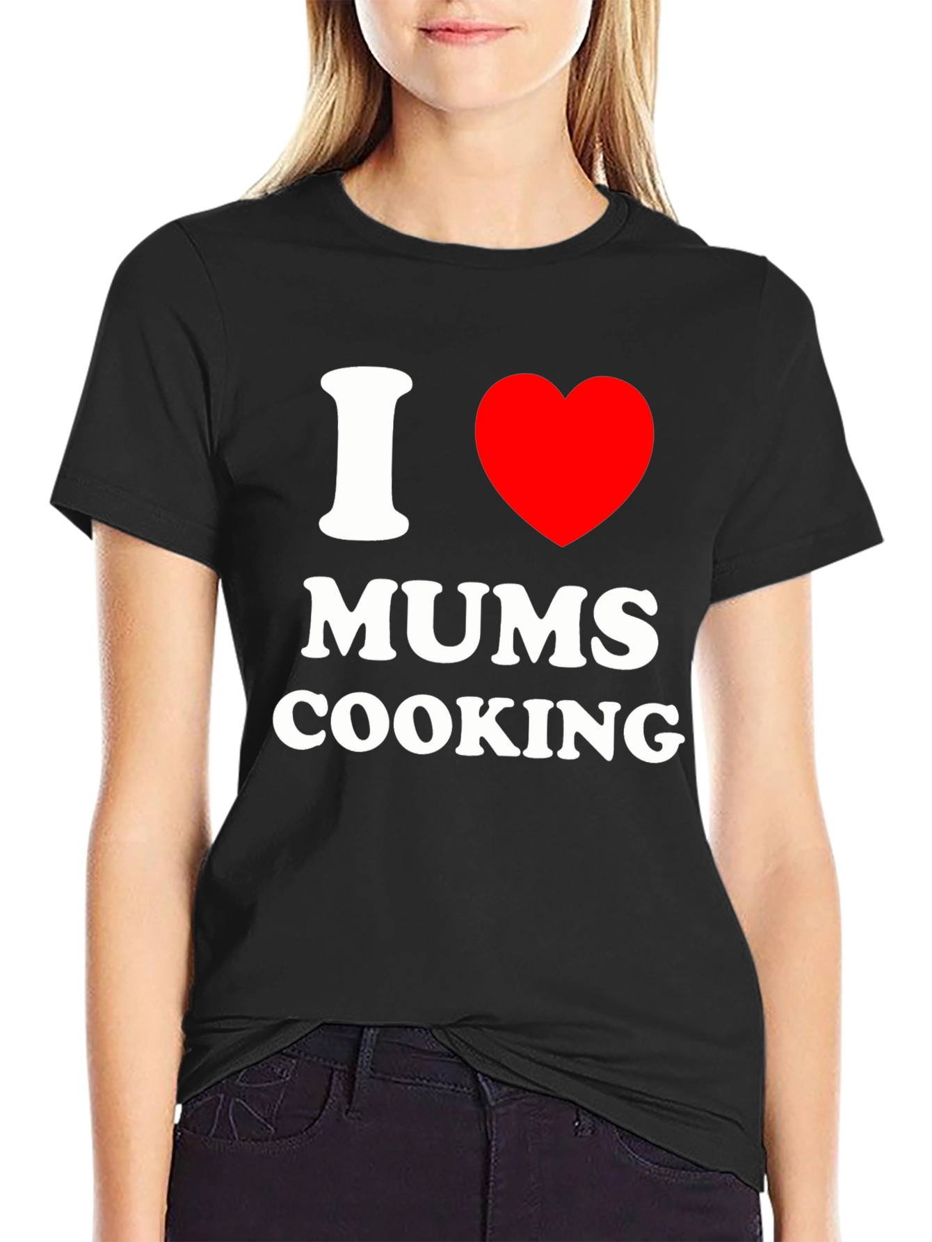 I Love Mums Cooking Black T-Shirt