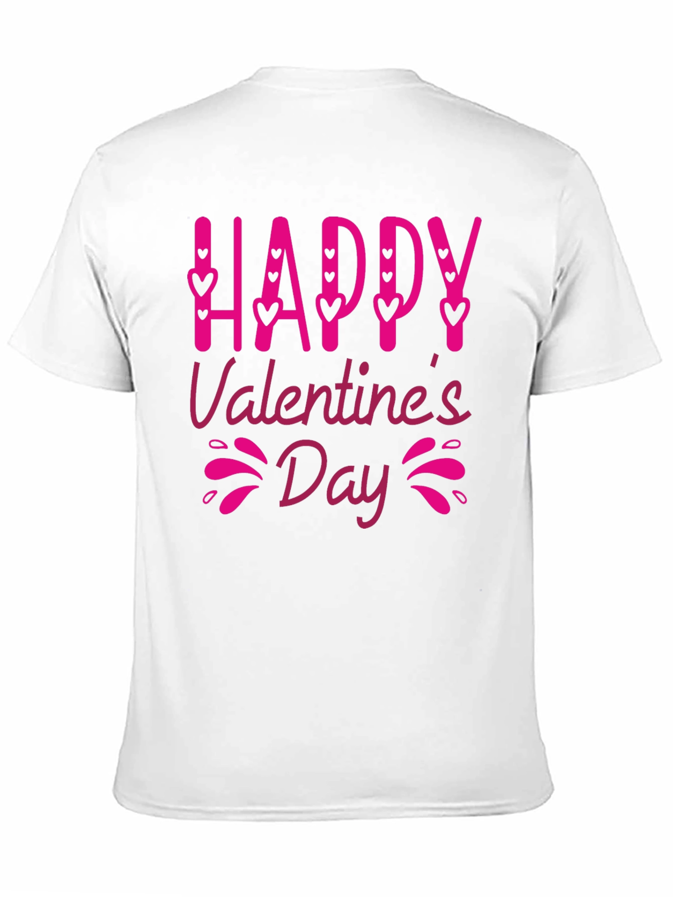 Happy Valentines Day Black Graphic Tee