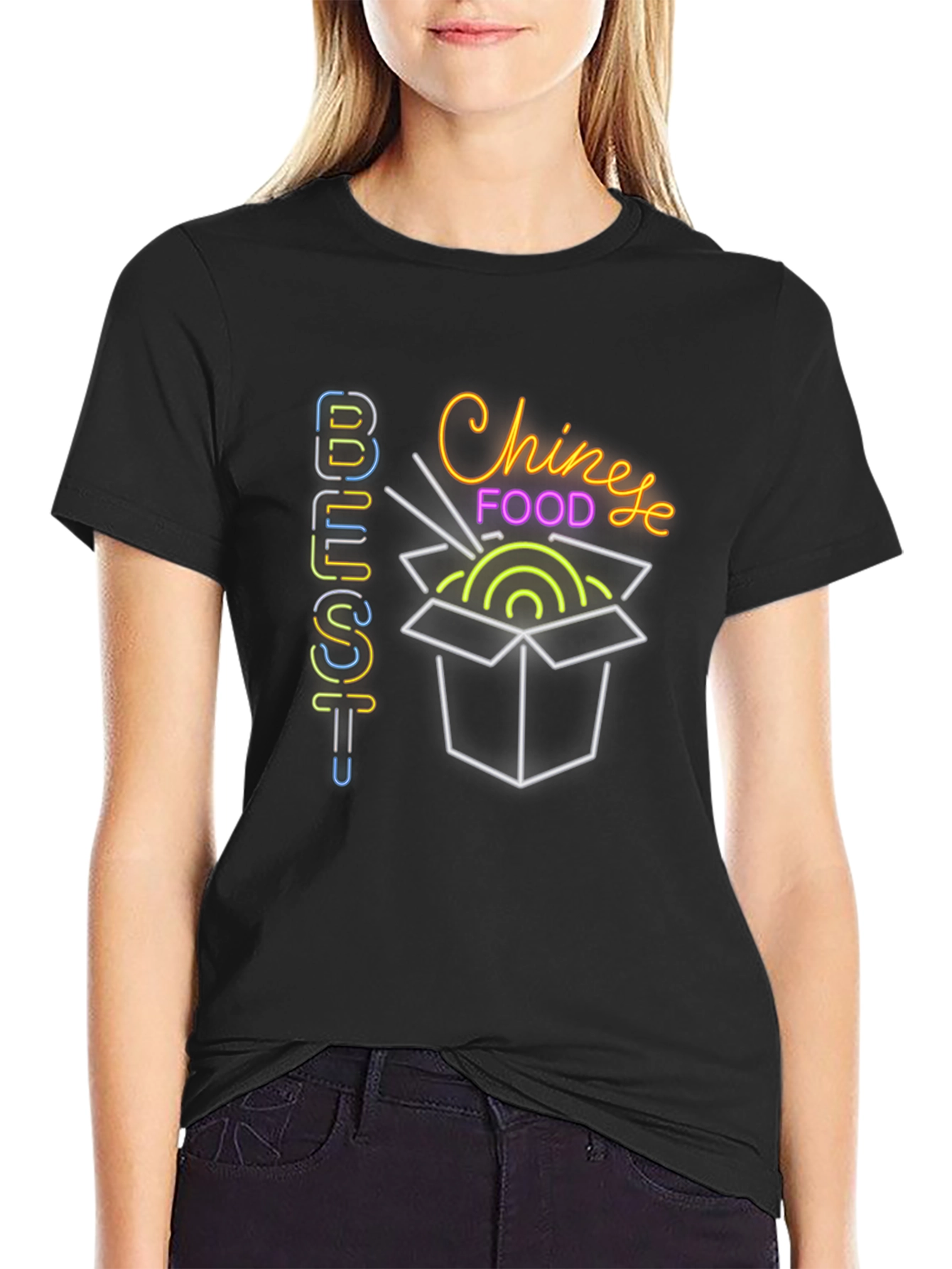 Best Chinese Food T-Shirt - Neon Design