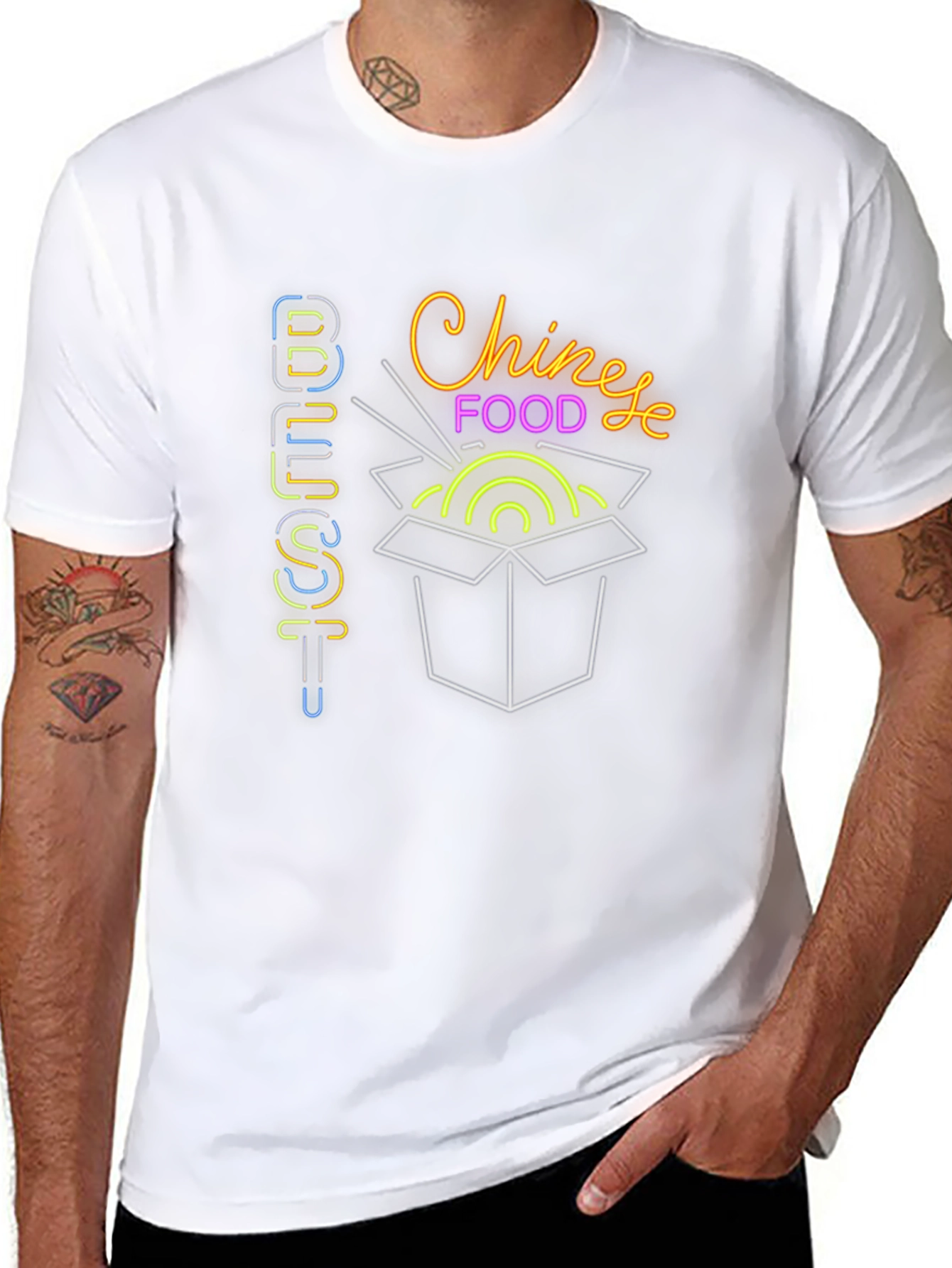 Best Chinese Food T-Shirt - Neon Design