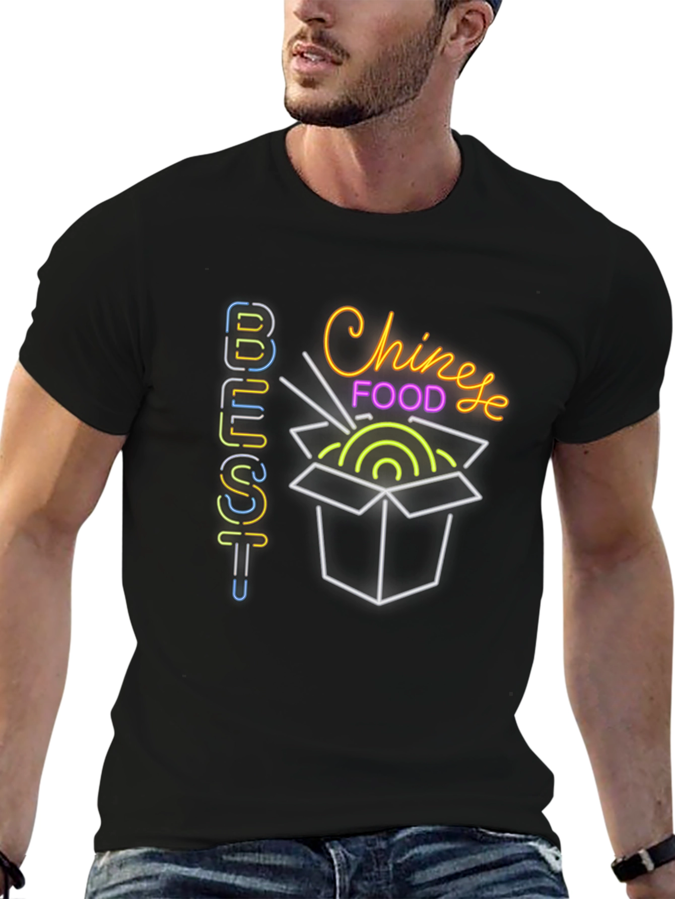 Best Chinese Food T-Shirt - Neon Design