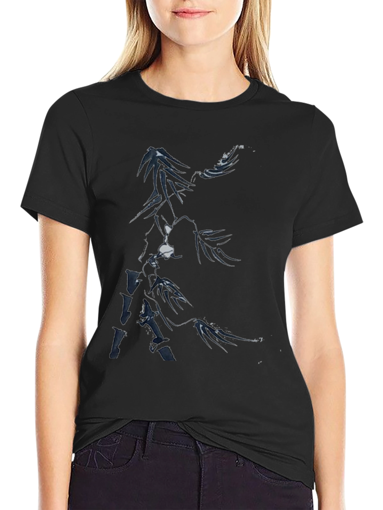Abstract Black Graphic Tee for Men