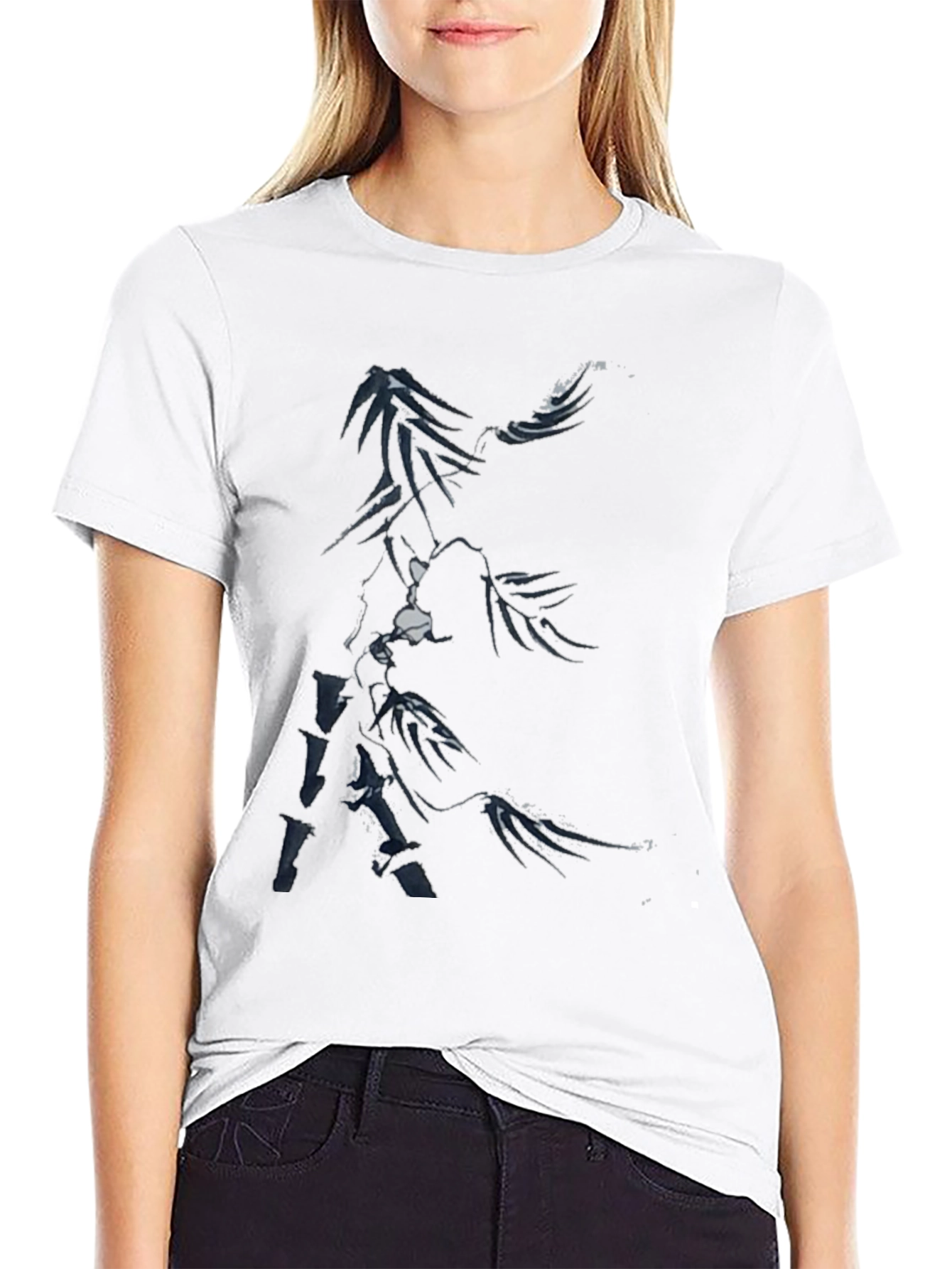 Abstract Black Graphic Tee for Men