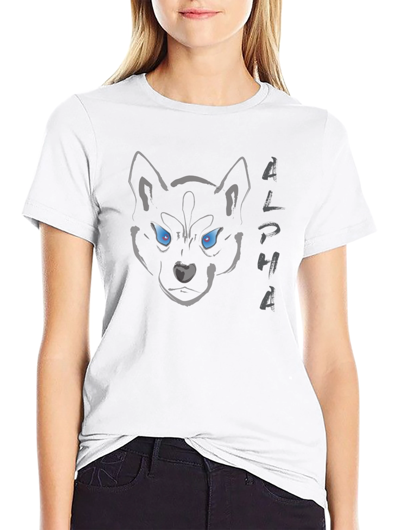 Alpha Wolf Graphic T-Shirt - Mens Black Tee