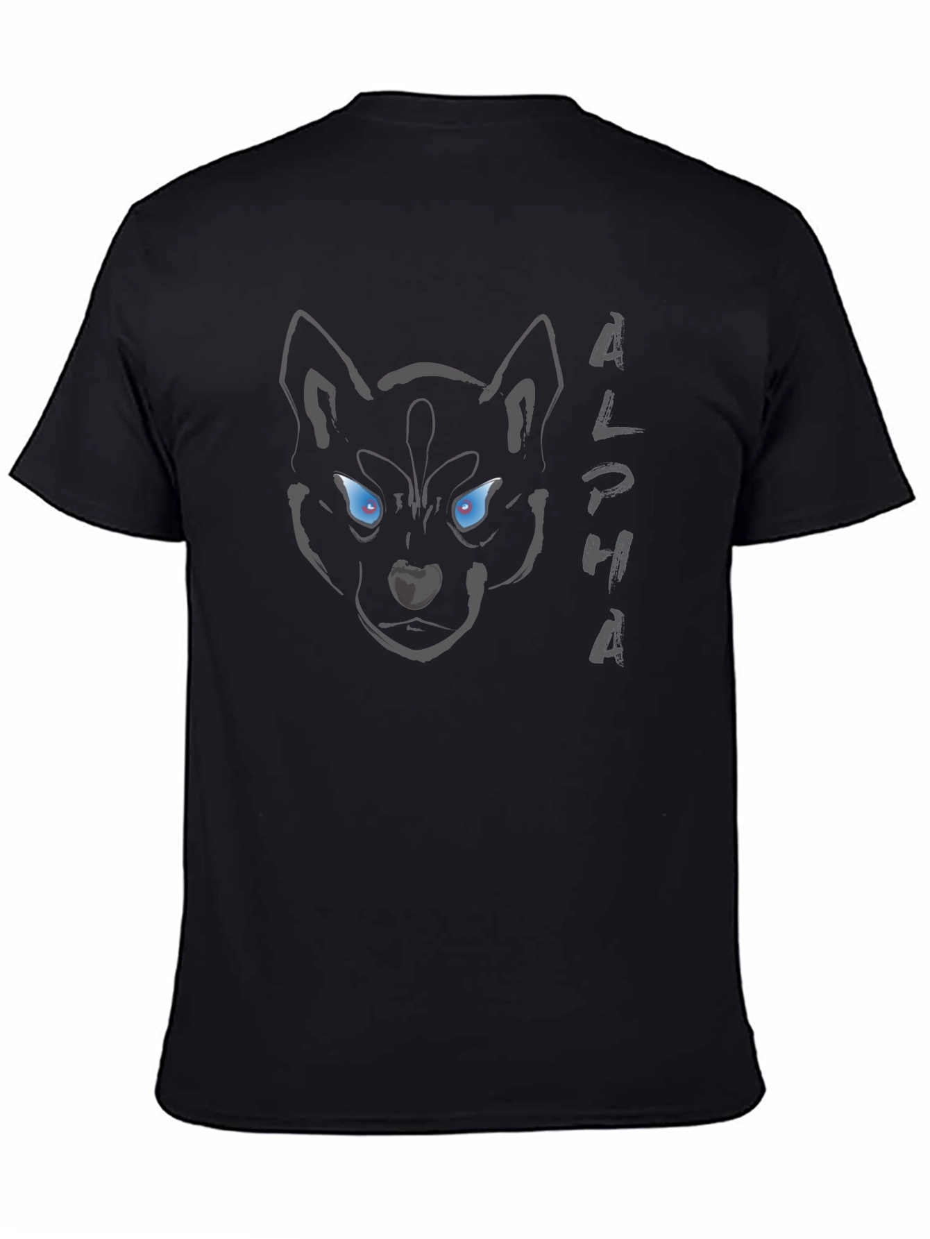 Alpha Wolf Graphic T-Shirt - Mens Black Tee