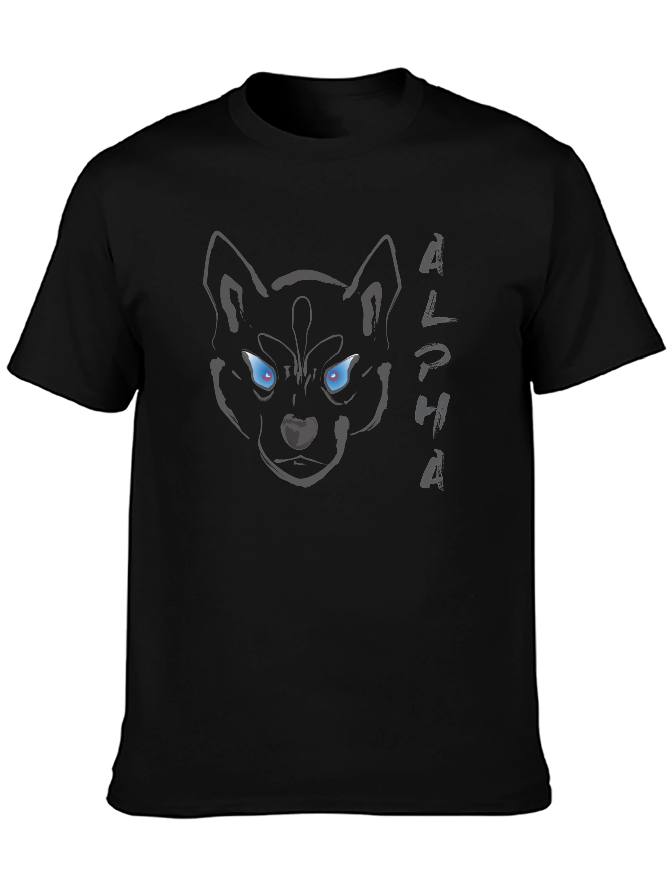 Alpha Wolf Graphic T-Shirt - Mens Black Tee