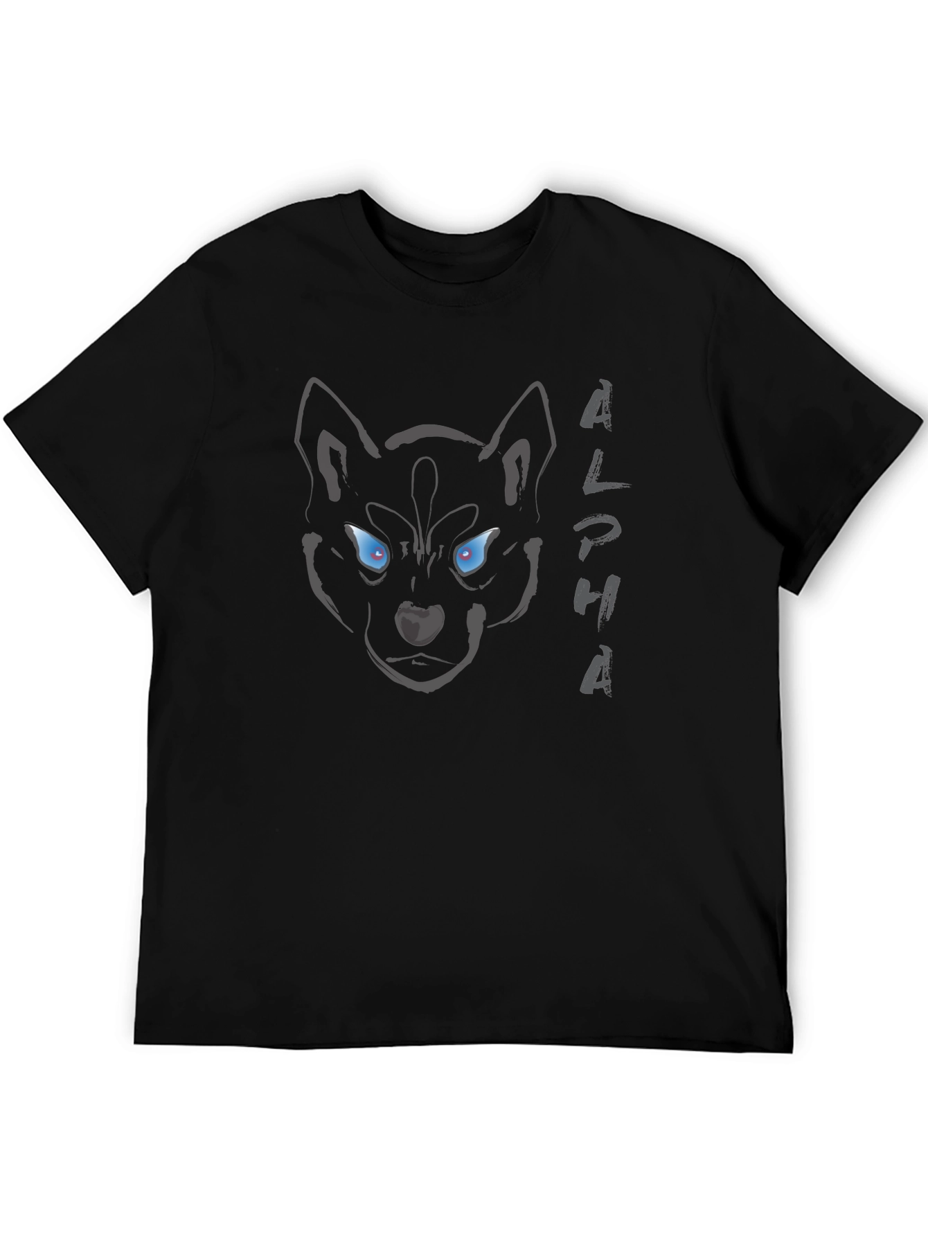 Alpha Wolf Graphic T-Shirt - Mens Black Tee