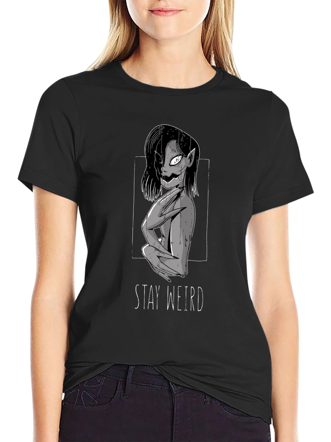 Stay Weird Graphic Tee - Unisex Dark T-Shirt