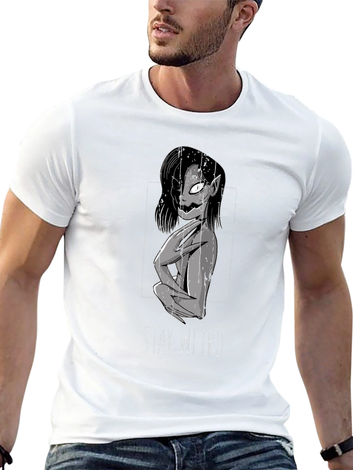 Stay Weird Graphic Tee - Unisex Dark T-Shirt