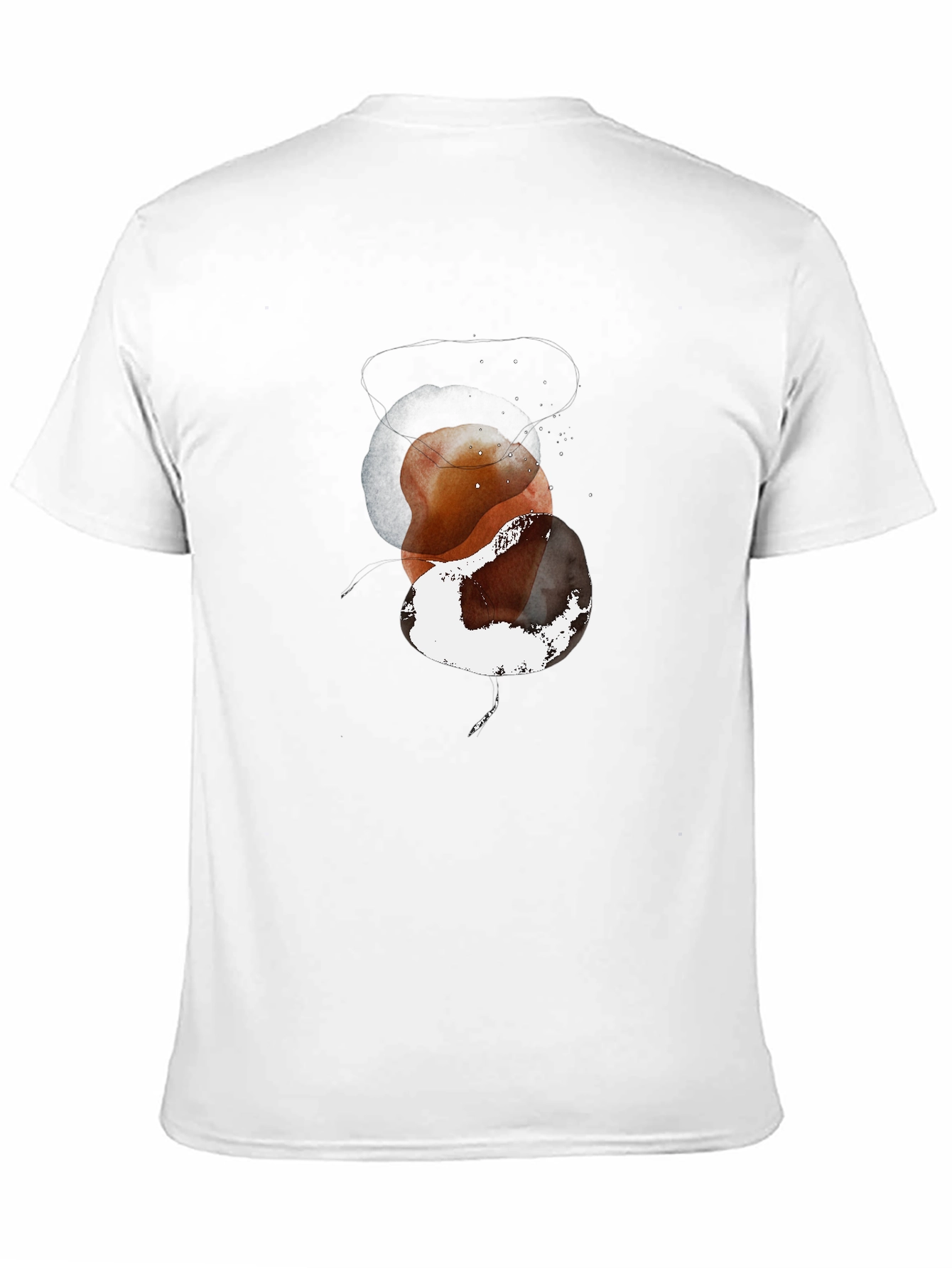 Abstract Earthy Tone Graphic Tee - Modern Art T-Shirt