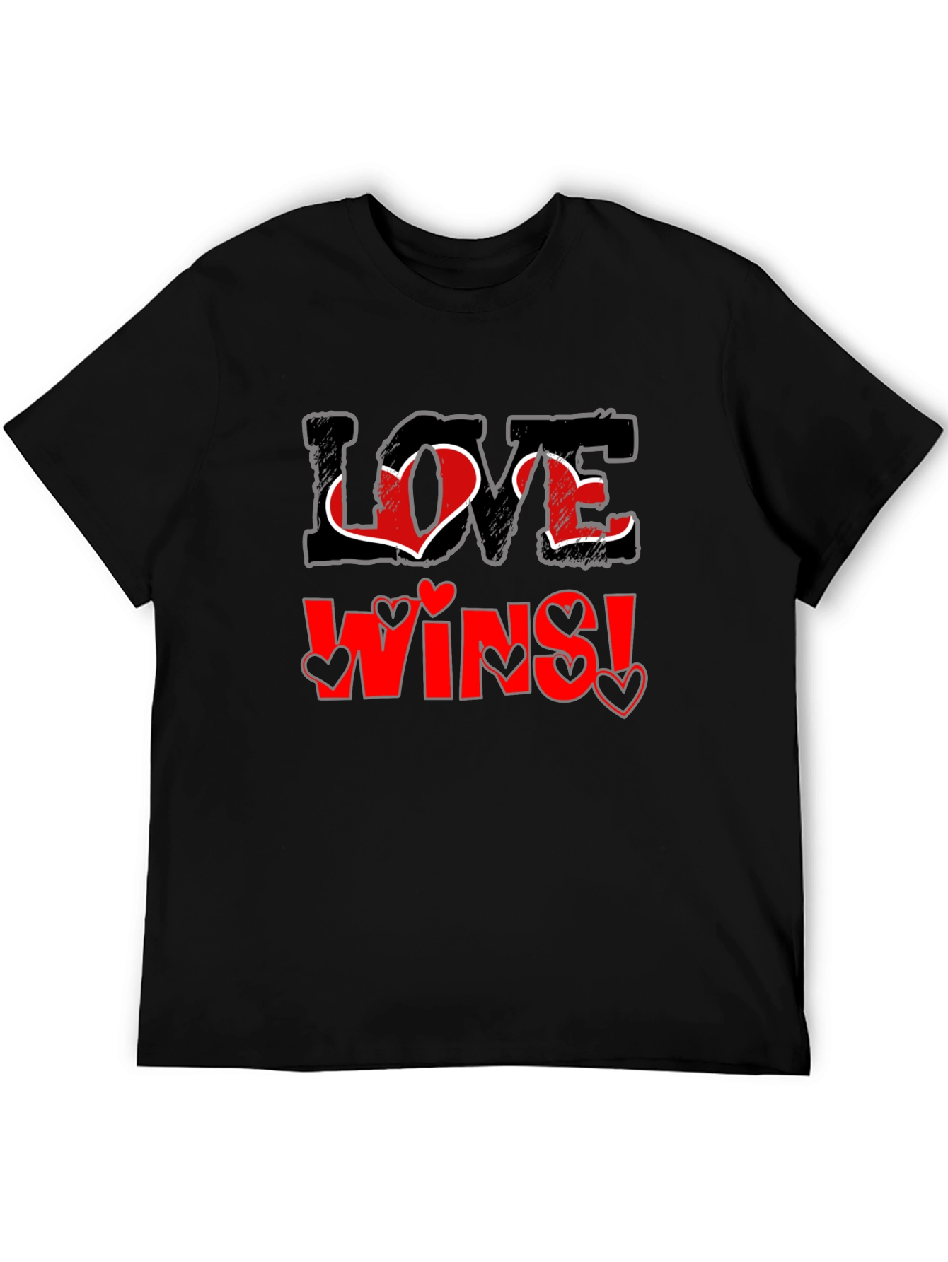 Love Wins Graphic Tee - Black