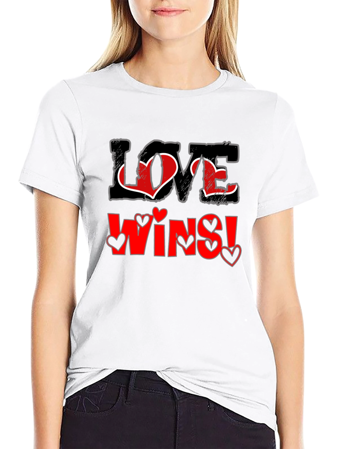 Love Wins Graphic Tee - Black
