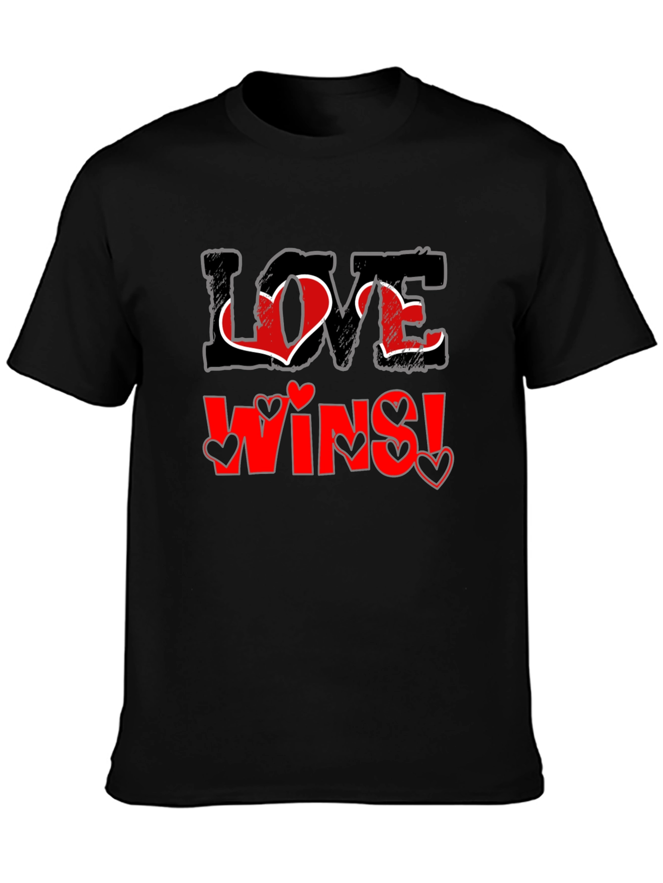Love Wins Graphic Tee - Black