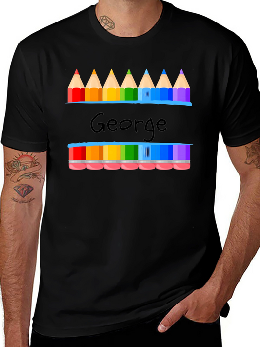 George Pencil Rainbow Graphic T-Shirt