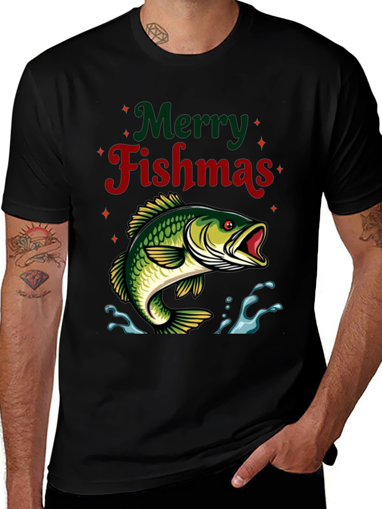 Merry Fishmas Graphic T-Shirt