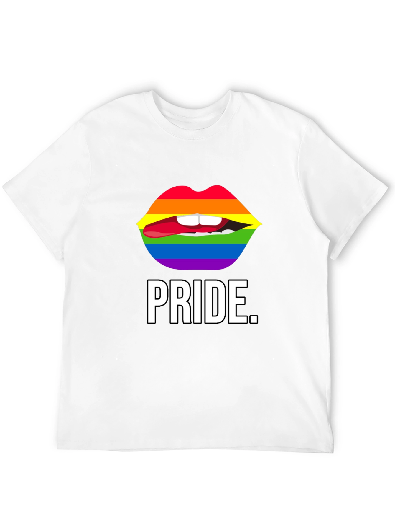 Pride Lips Graphic Tee - Unisex Black T-Shirt