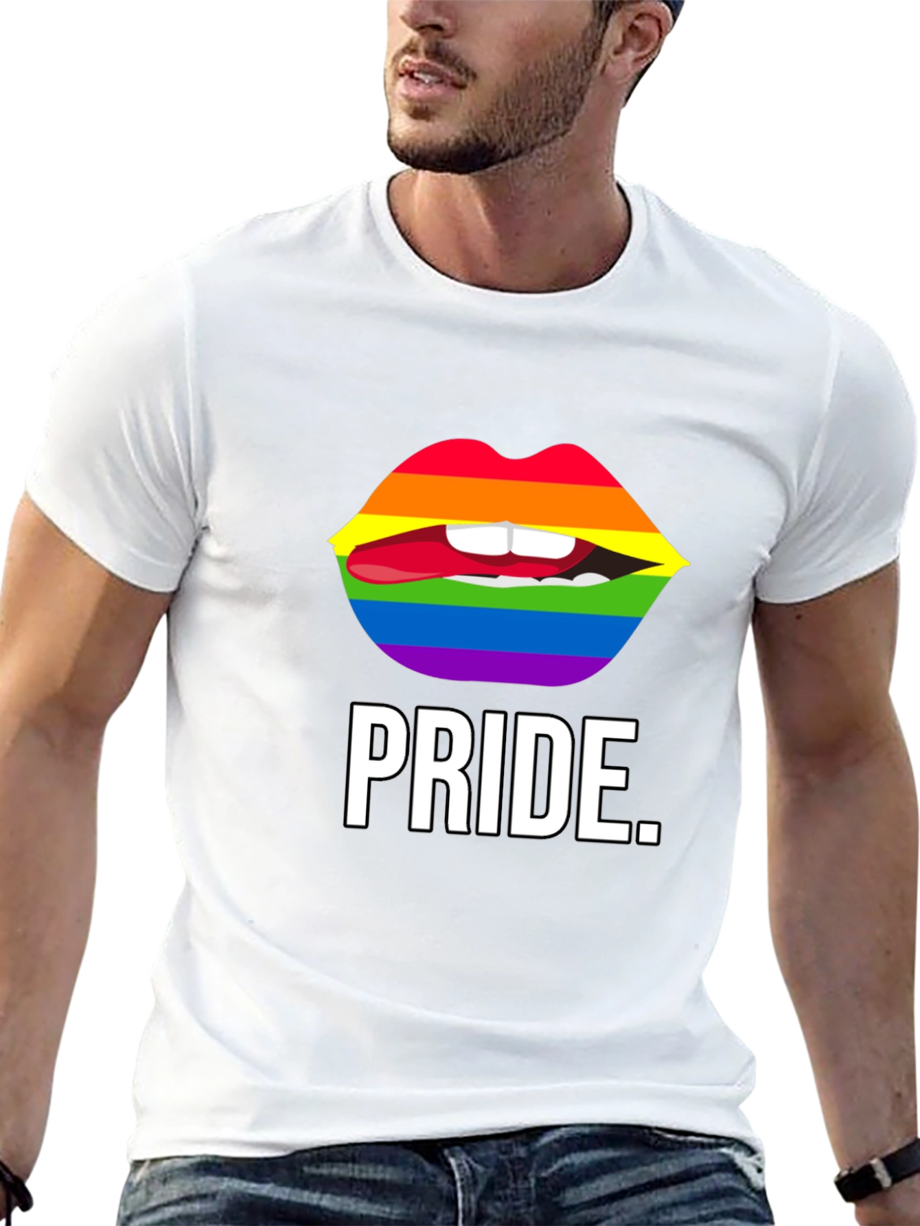 Pride Lips Graphic Tee - Unisex Black T-Shirt