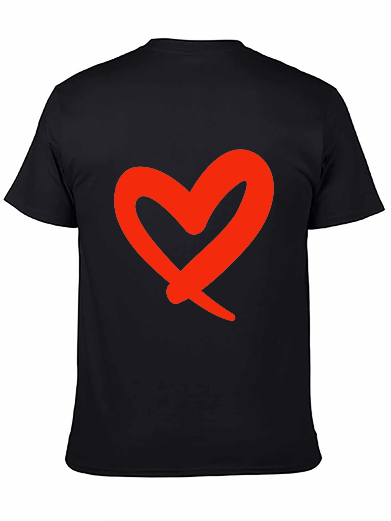 Bold Heart Graphic Black T-Shirt