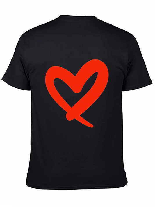 Bold Heart Graphic Black T-Shirt