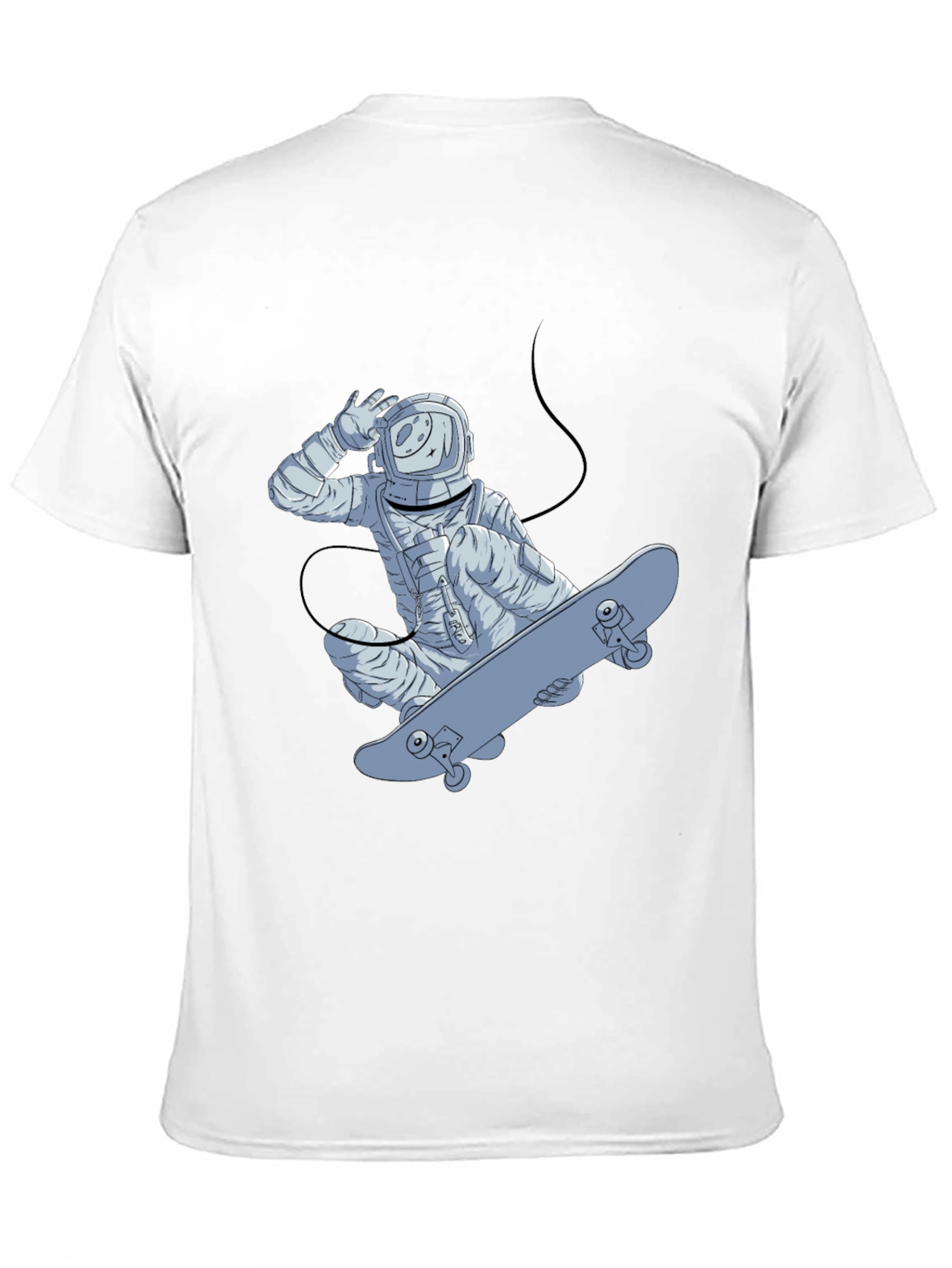 Astronaut Skateboarder Graphic Tee - Black