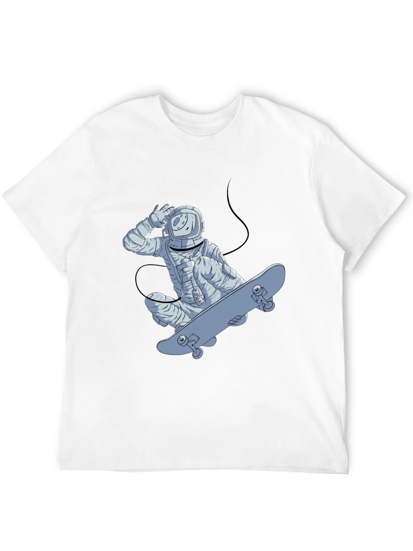 Astronaut Skateboarder Graphic Tee - Black