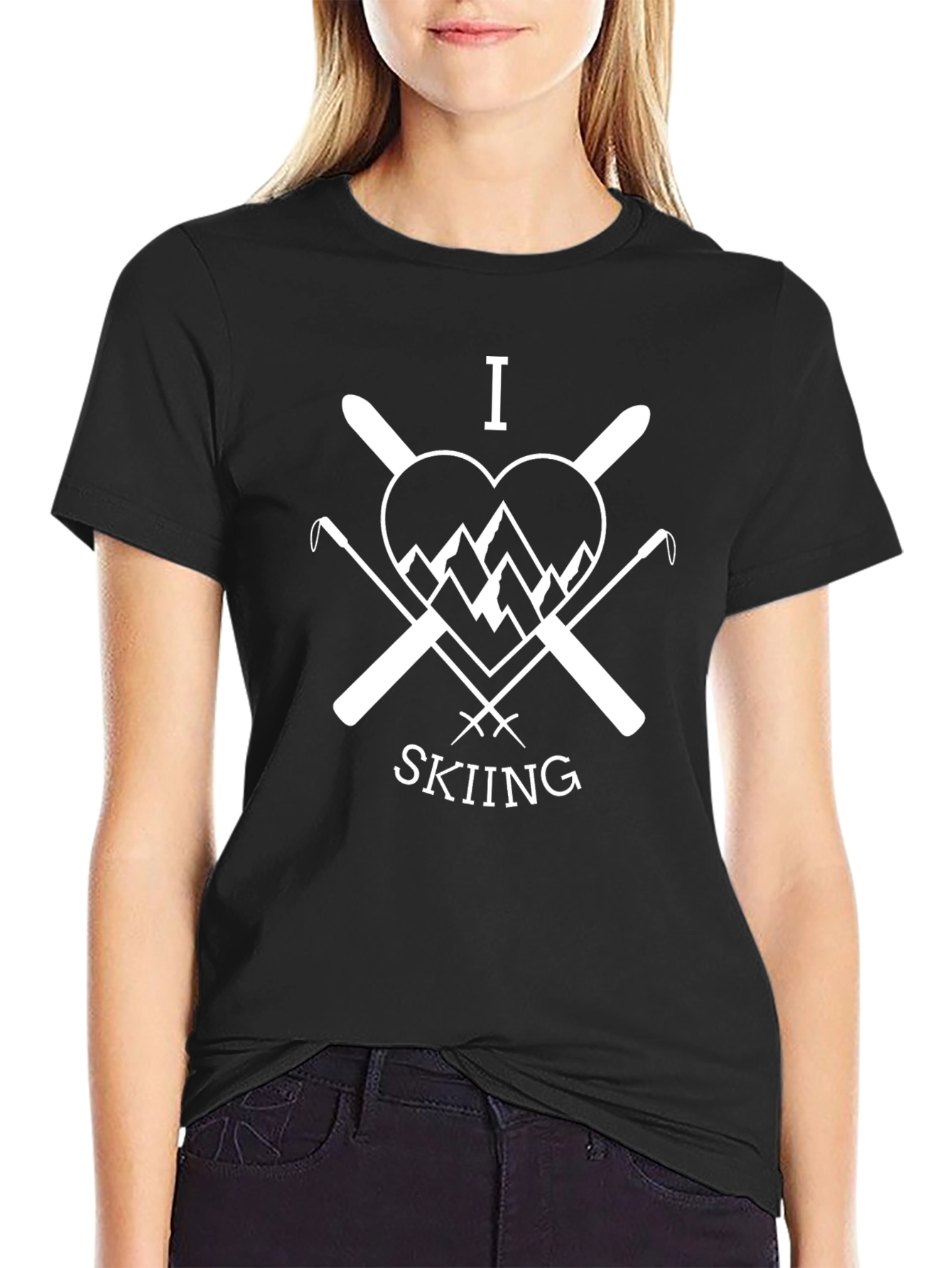 I Love Skiing Graphic Tee