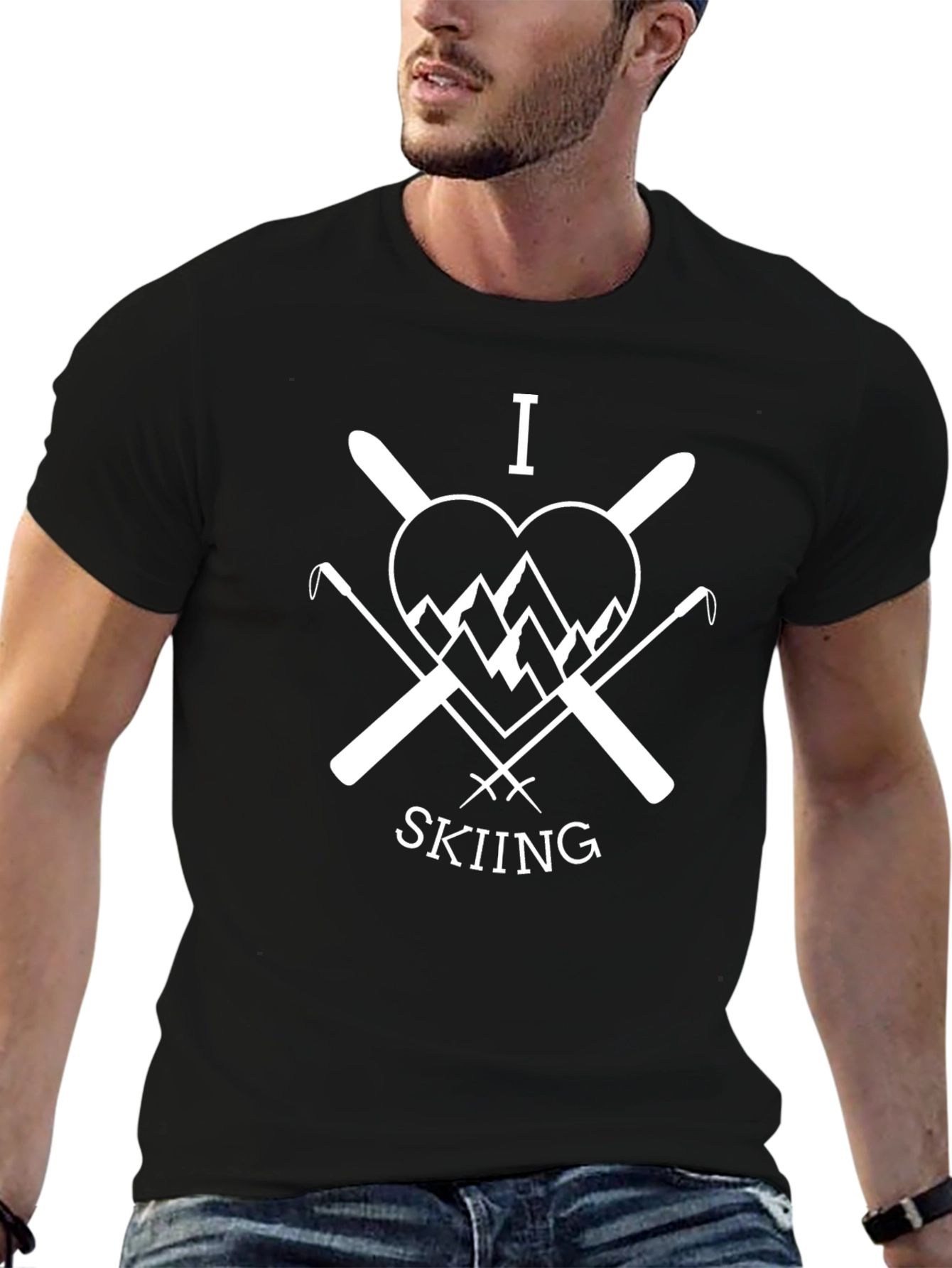 I Love Skiing Graphic Tee