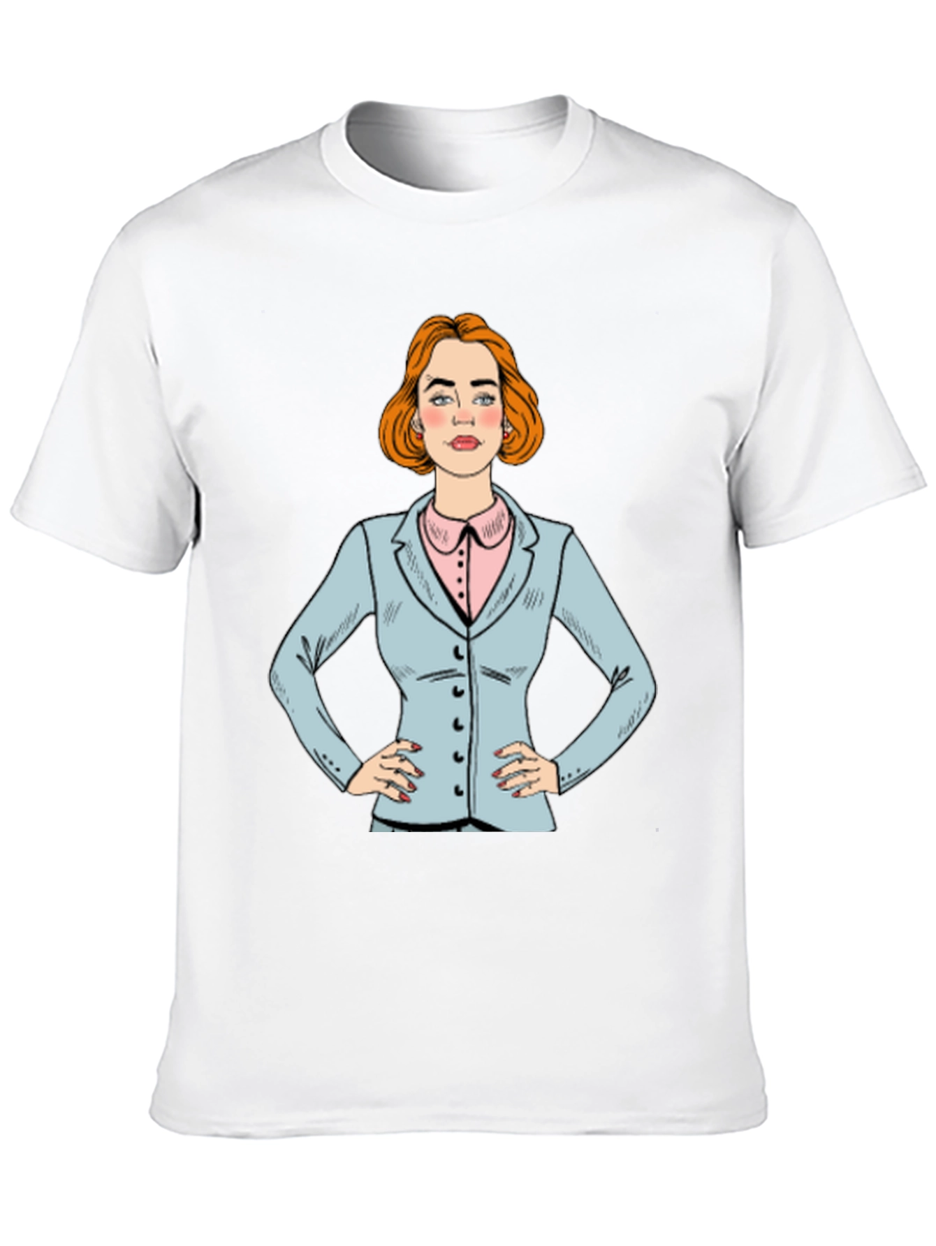 Pop Art Businesswoman T-Shirt - Black