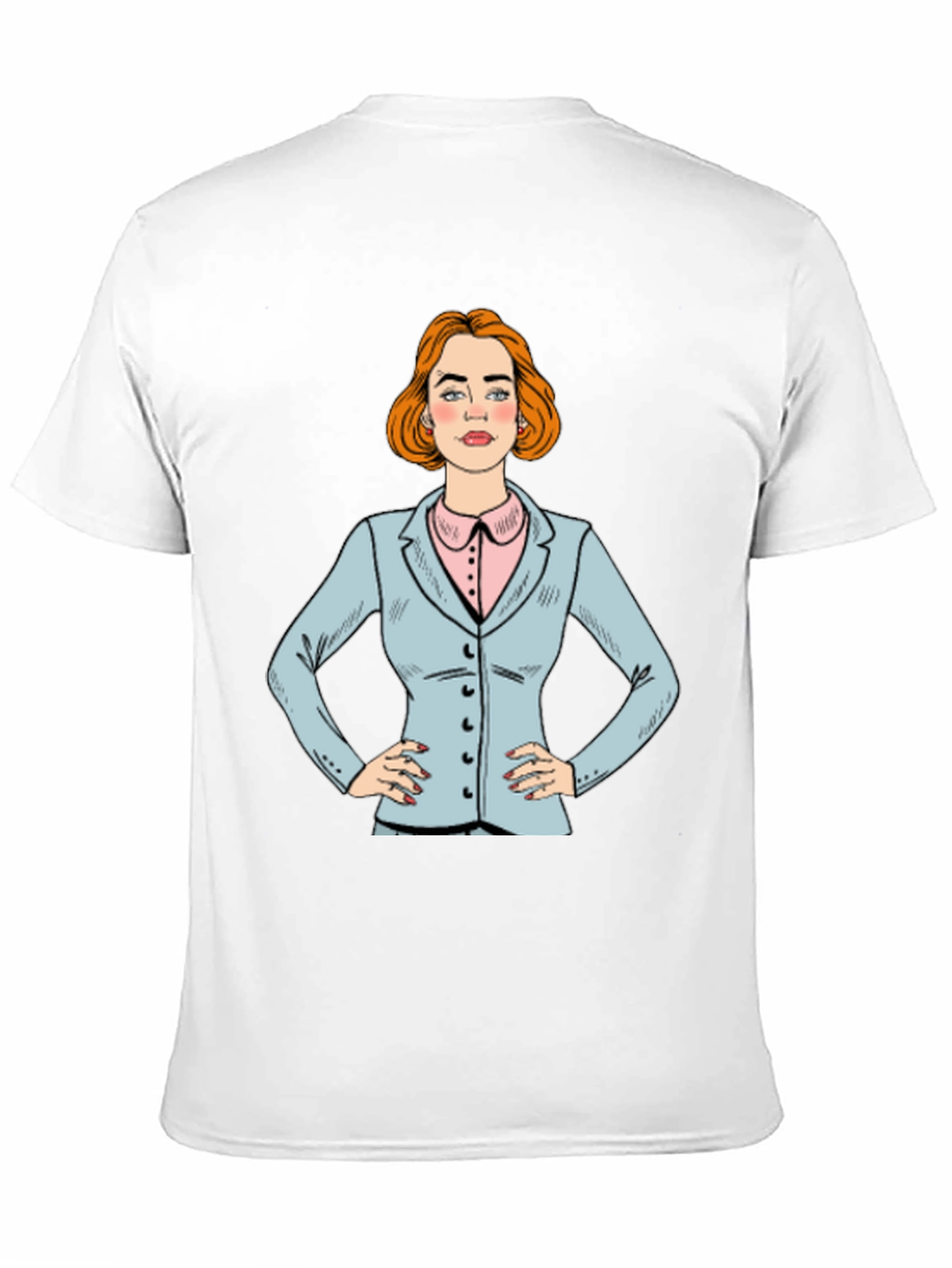 Pop Art Businesswoman T-Shirt - Black