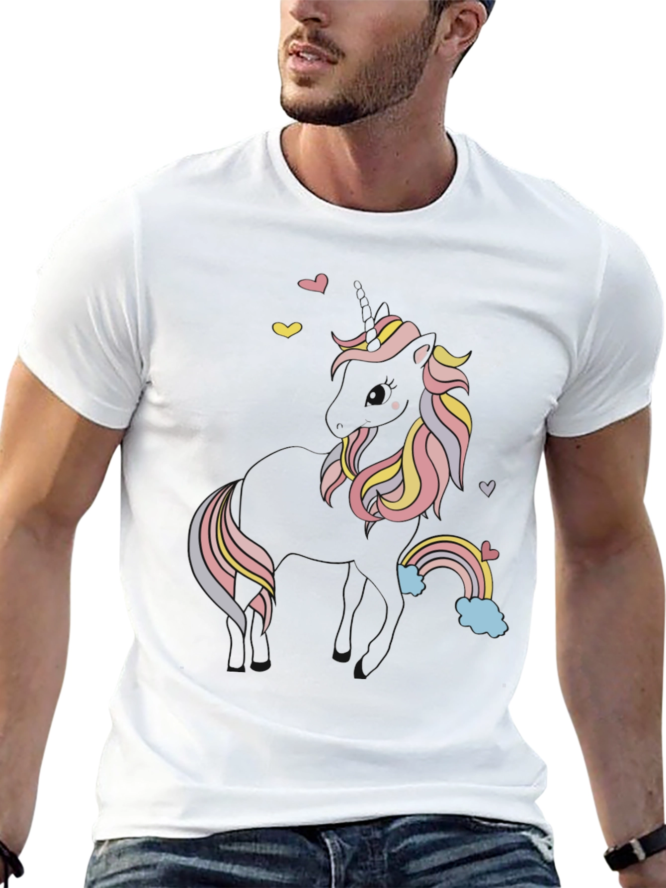 Unicorn Graphic Black Tee Shirt