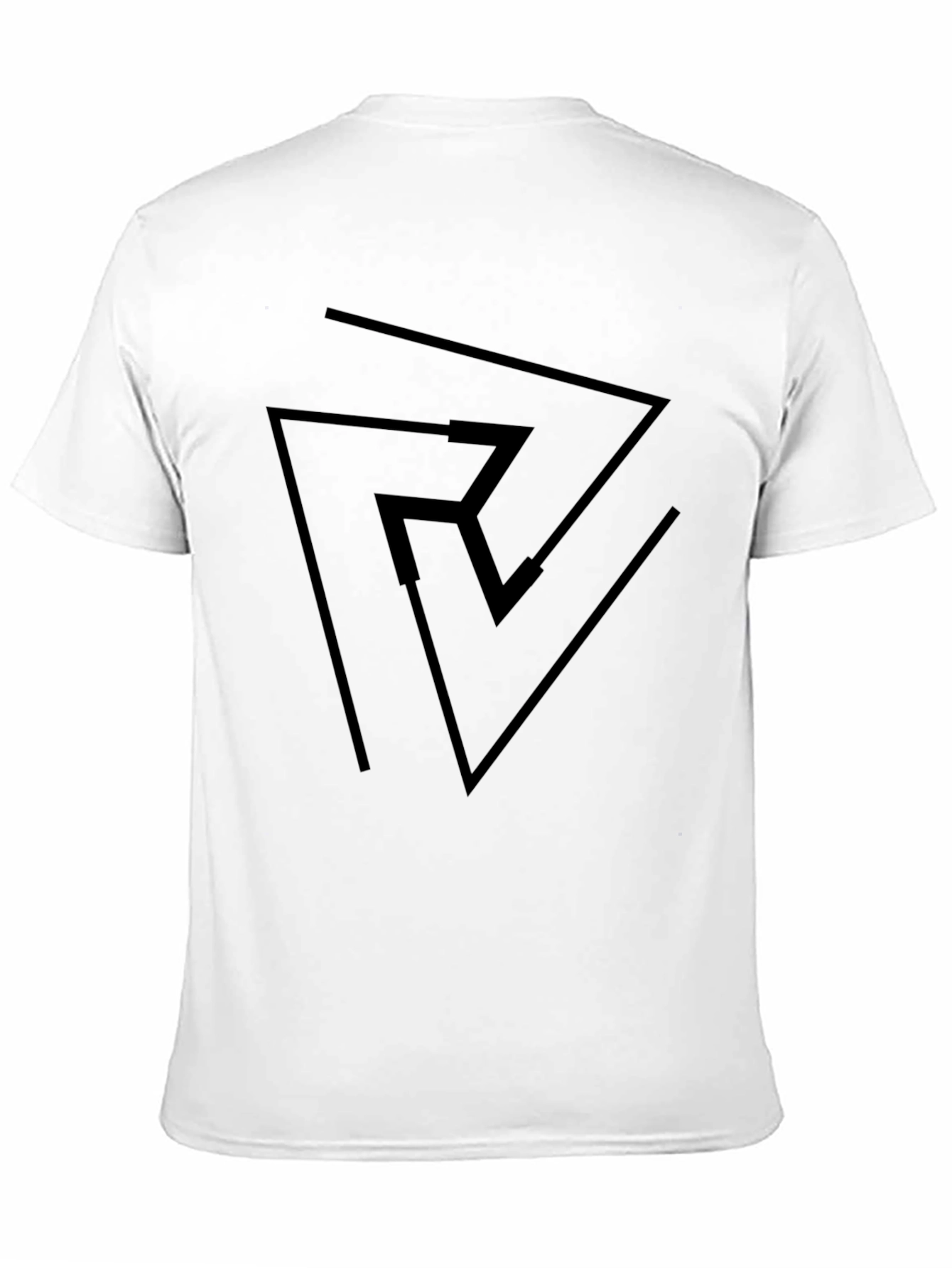 Geometric Design Black Tee
