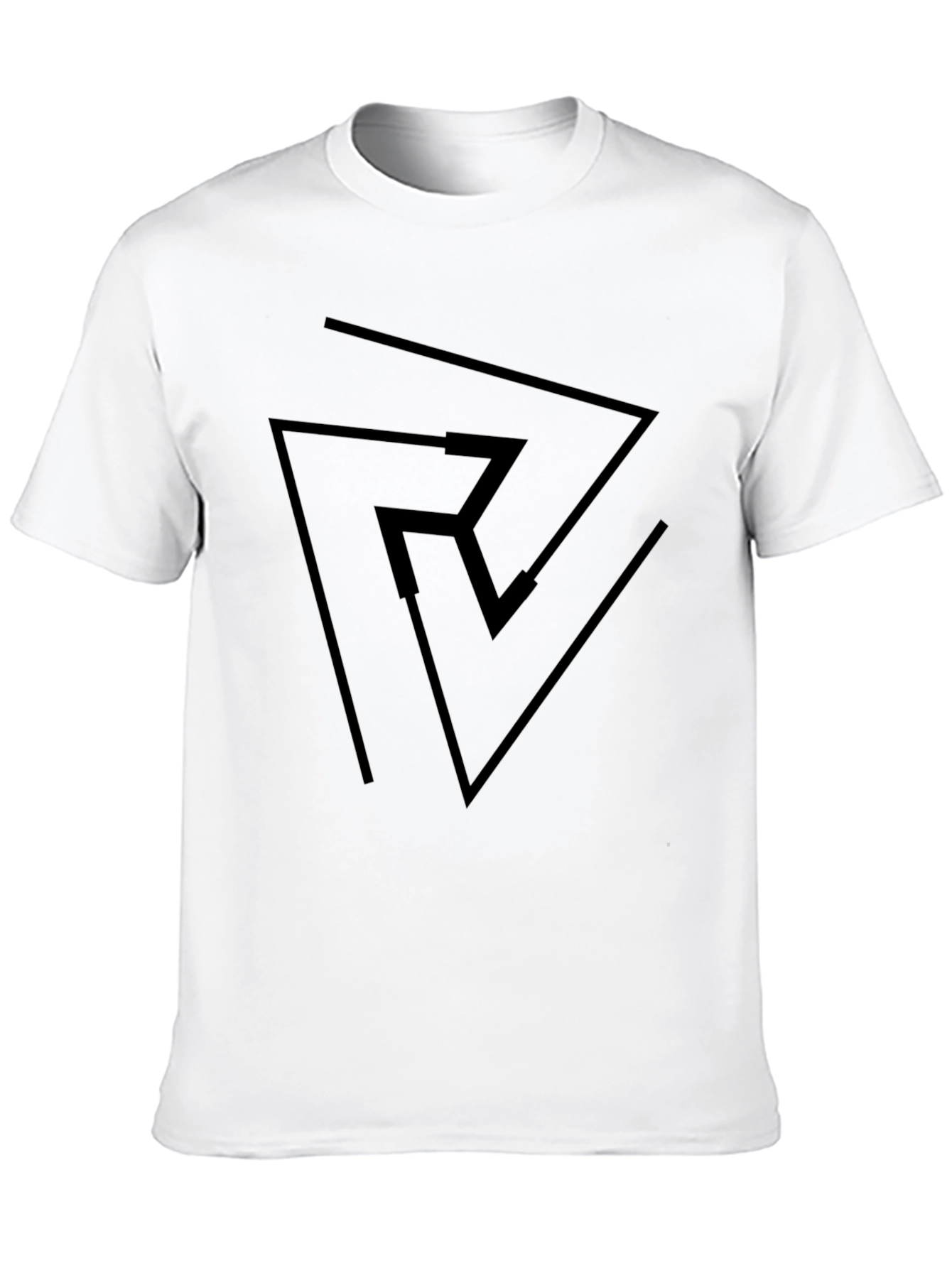 Geometric Design Black Tee
