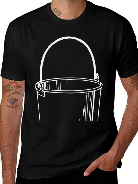 Bucket Graphic Tee - Black Cotton T-Shirt