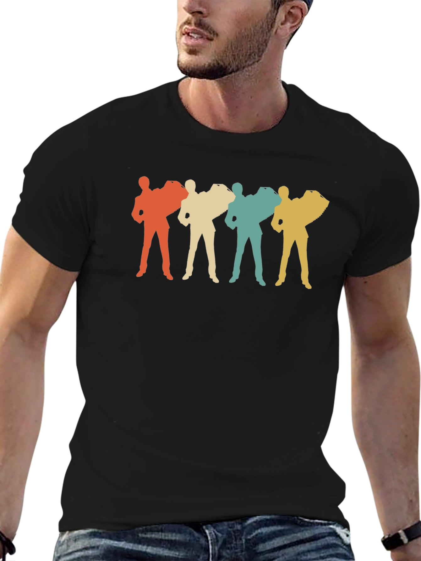 Retro Accordion Player T-Shirt