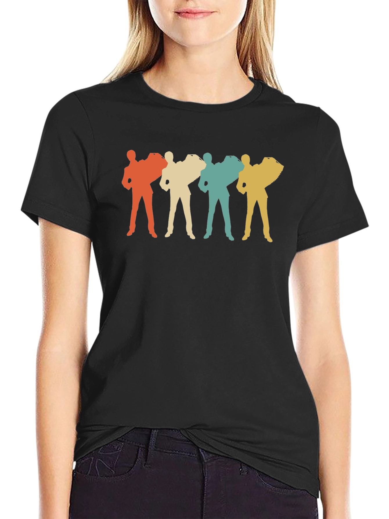 Retro Accordion Player T-Shirt