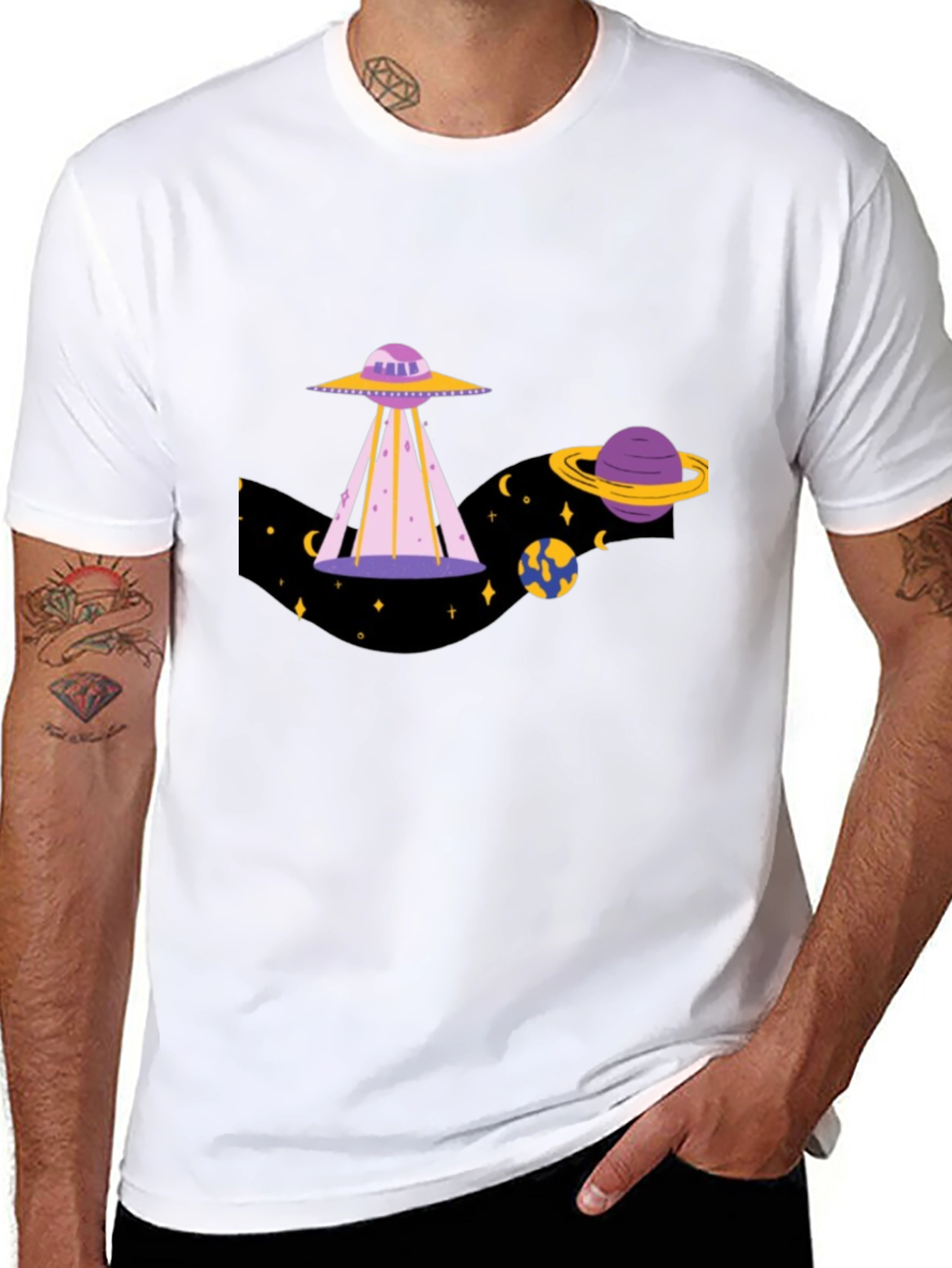 UFO Graphic T-Shirt - Space Adventure Tee