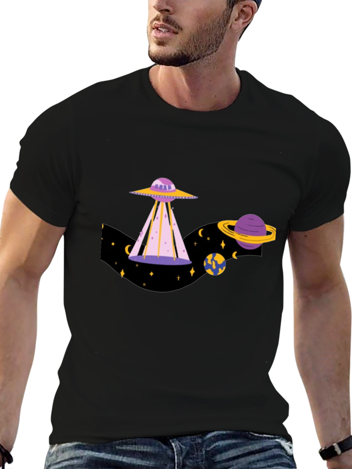 UFO Graphic T-Shirt - Space Adventure Tee