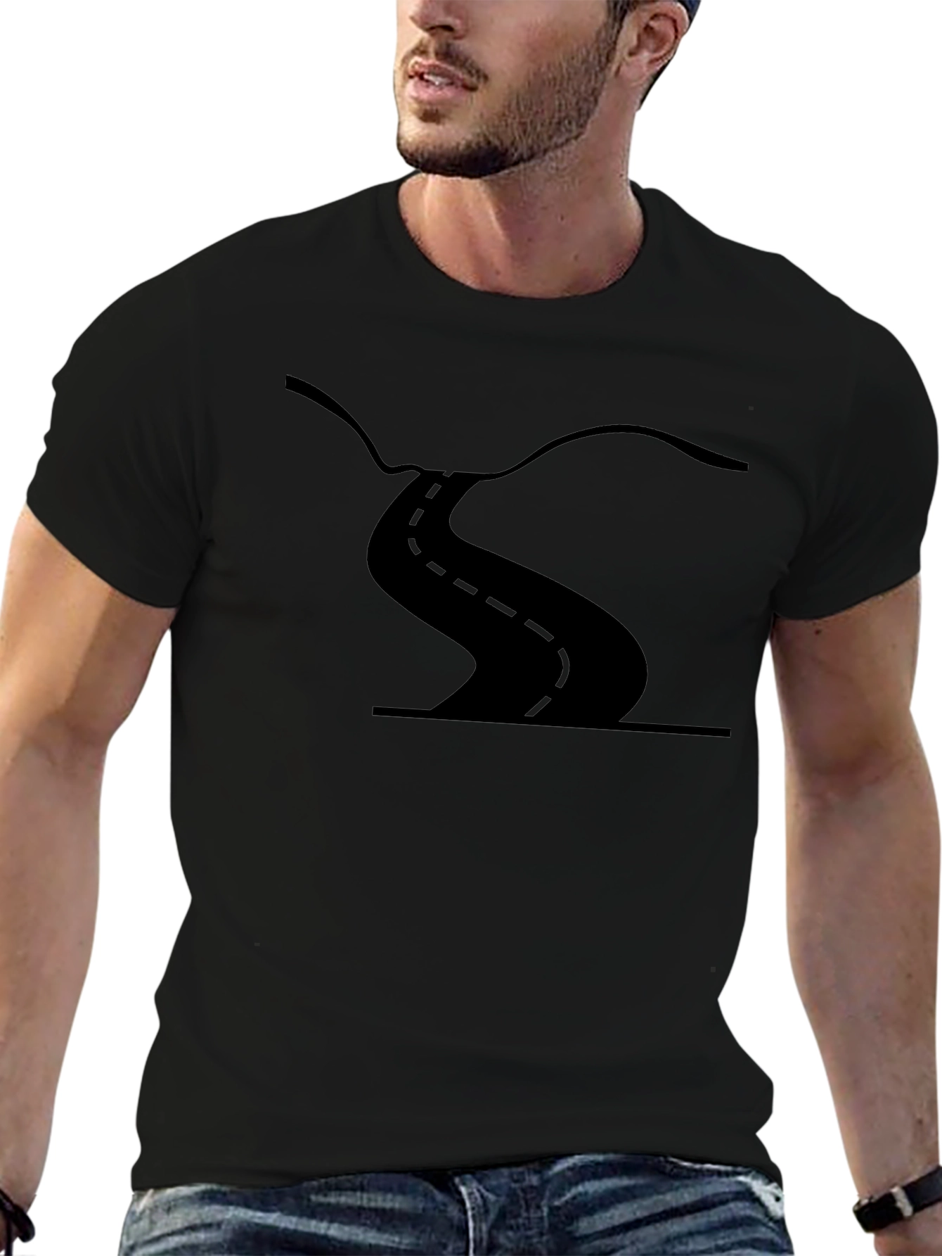 Road Graphic Black T-Shirt
