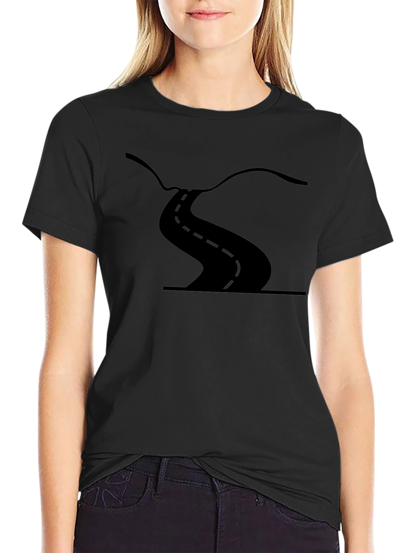 Road Graphic Black T-Shirt